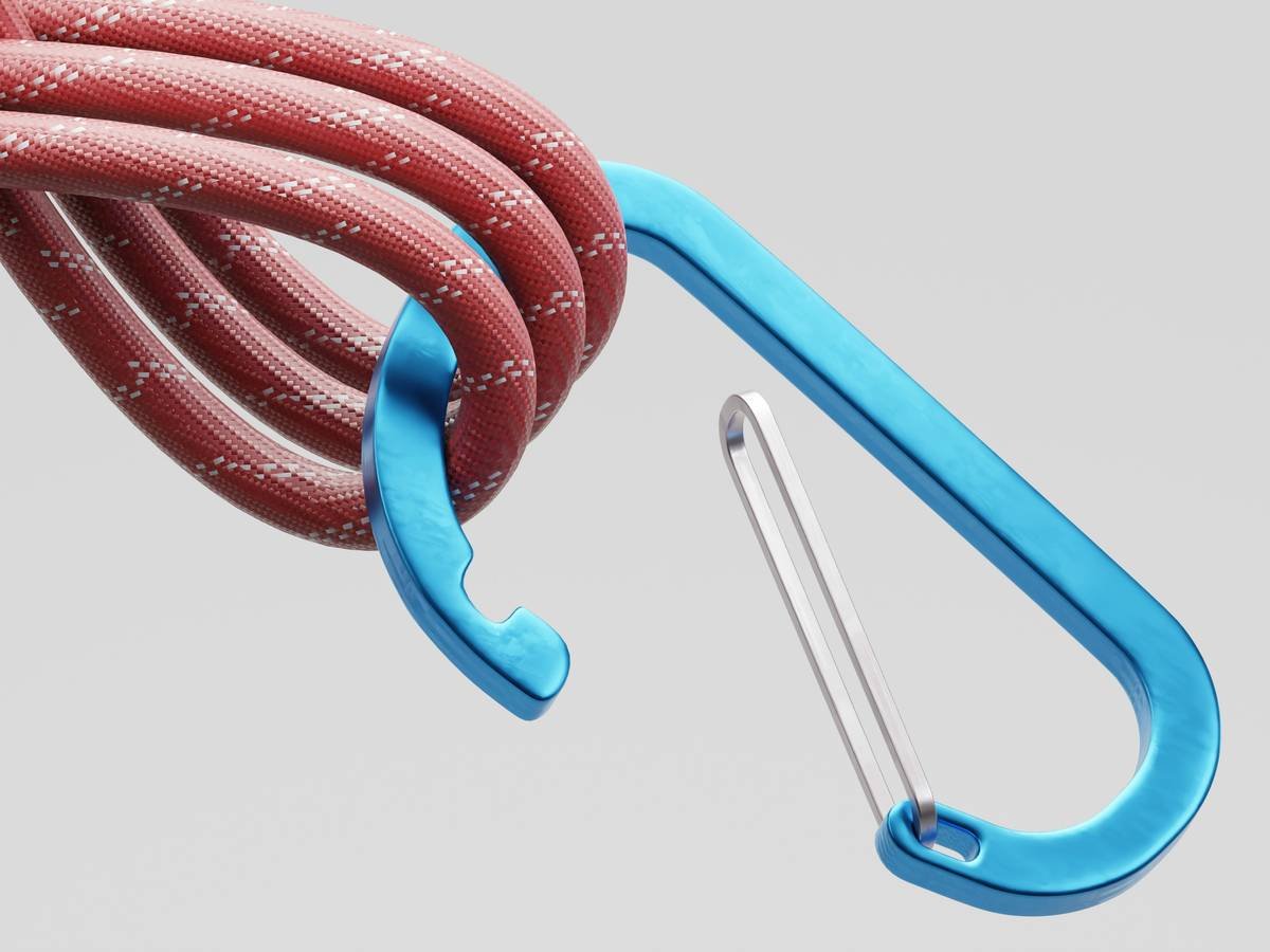 Infographic showing standard rock climbing belay commands sequence: Climber says 'On belay?', Belayer replies 'Belay on!', Climber says 'Climbing!', Belayer replies 'Climb on!'
